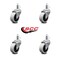 Service Caster 2 Inch Thermoplastic Rubber Wheel 7/8 Grip Ring Stem Caster SCC, 4PK SCC-GR05S210-TPRS-71678-4 - alternate 1